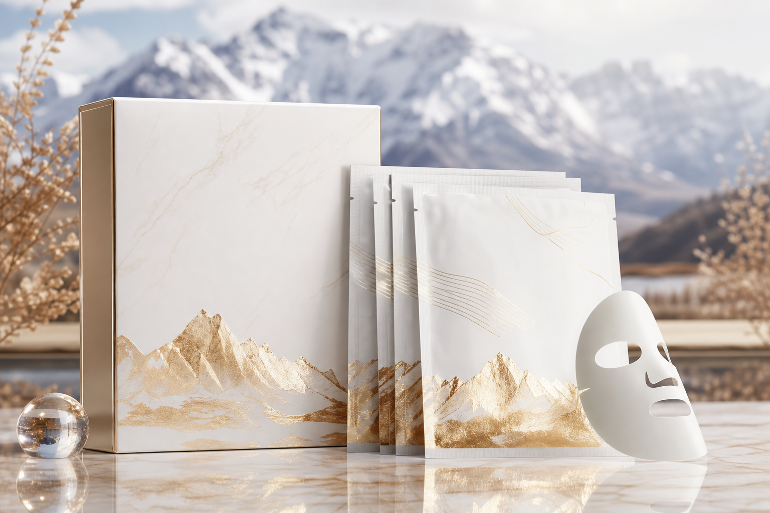 Andes Glow Máscara Facial — Embalagem premium