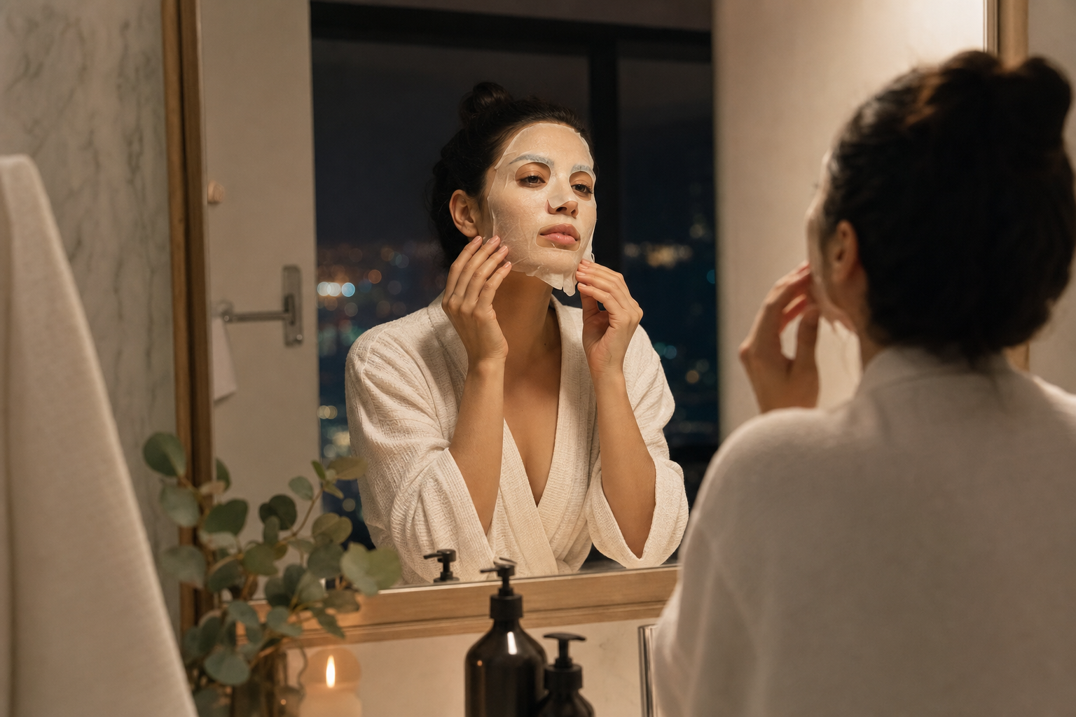 Rotina nocturna de skincare